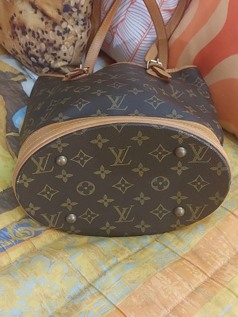 Louis Vuitton Monogram Canvas Bucket Tote with Vachetta Trim